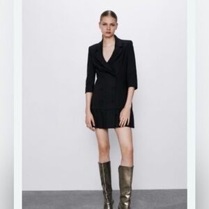 Zara Black Blazer Dress Size Small